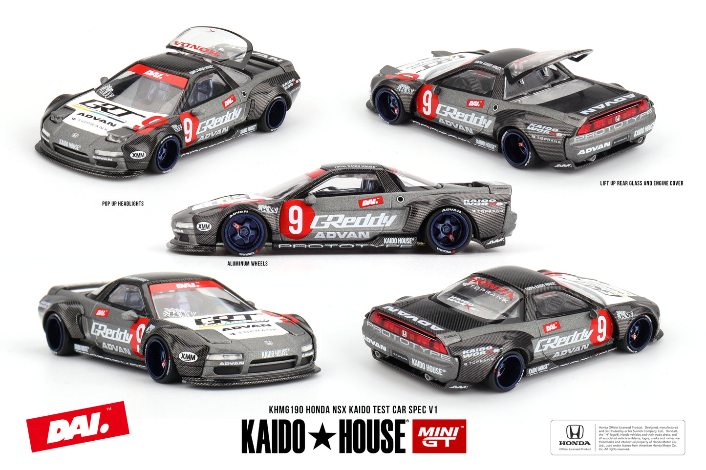 Kaido House 1:64 Honda NSX Kaido Test Car Spec V1 (DAI NSX) Diecast Model