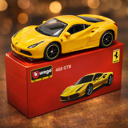Ferrari 488 GTB Official 1:64 Scale Model Car by Bburago
