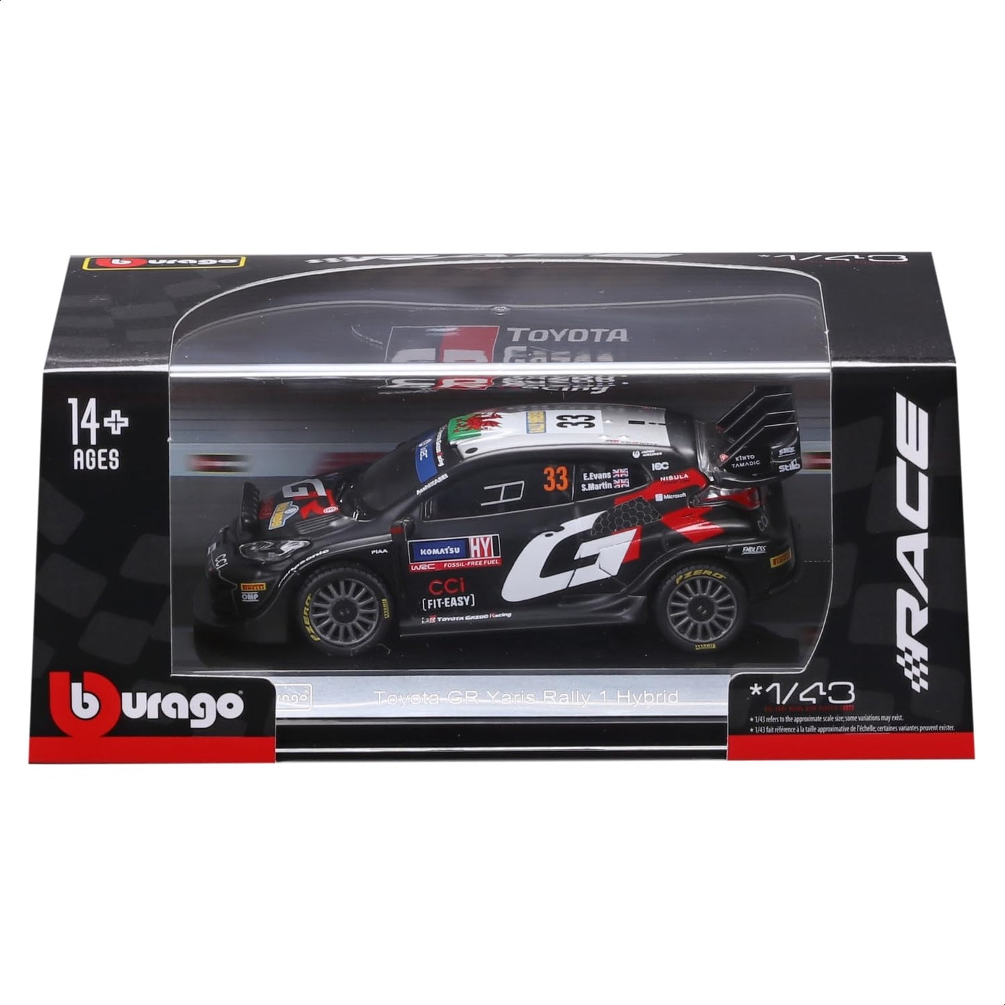 Bburago 1:43 Toyota GR Yaris Rally1 Hybrid WRC 2024