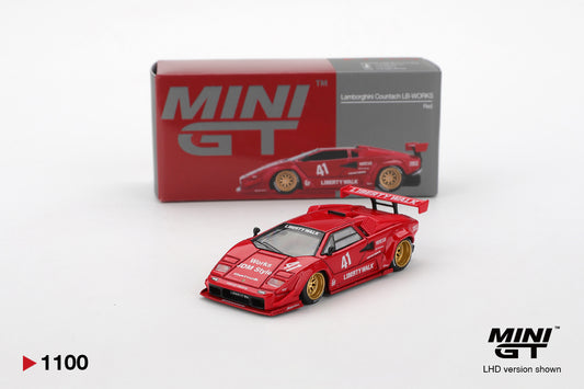 MiniGT 1:64 Lamborghini Countach LB-WORKS Red Diecast Model