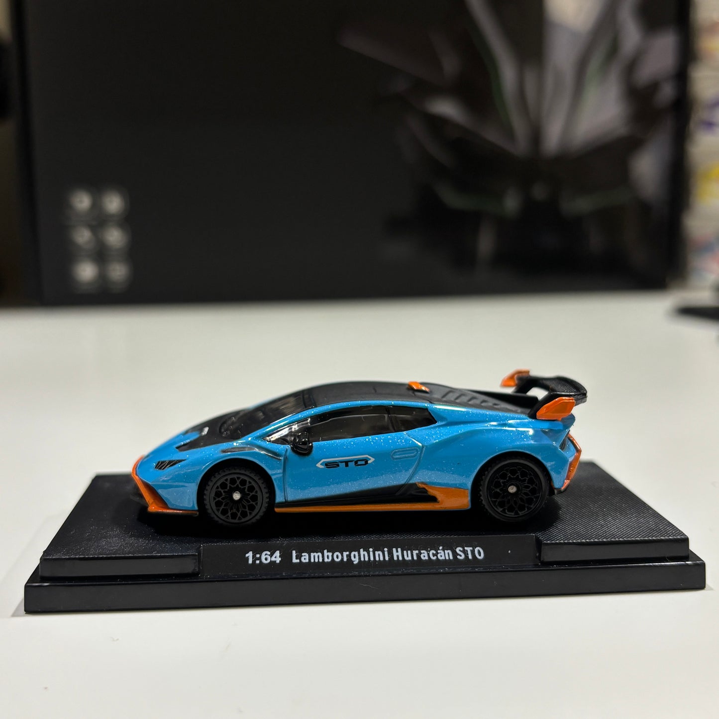 Lamborghini Huracan STO 1:64 Official Die-Cast Scale Model Car by CCA (with Acrylic Box)