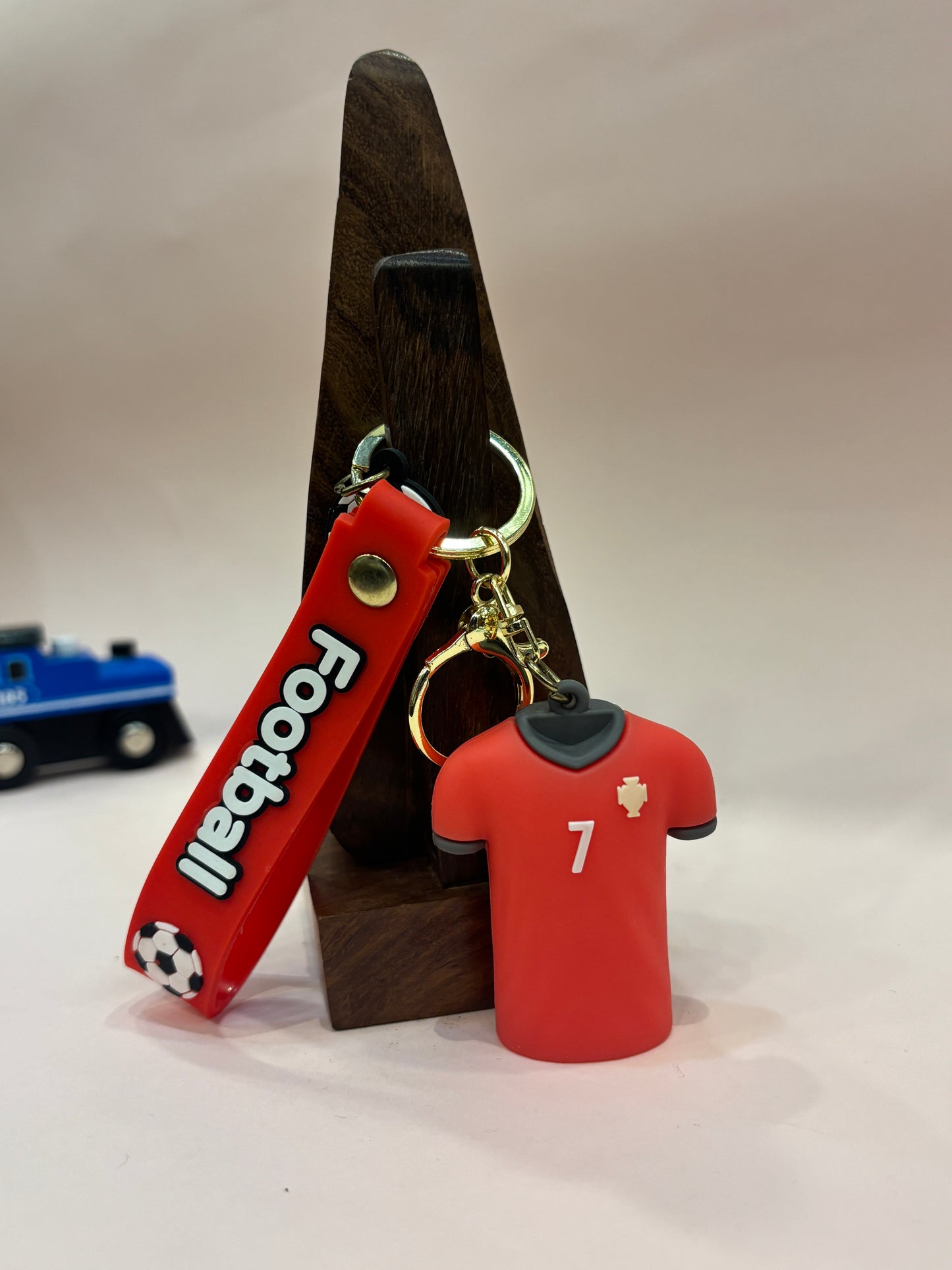 Messi & Ronaldo Jersey Keychains