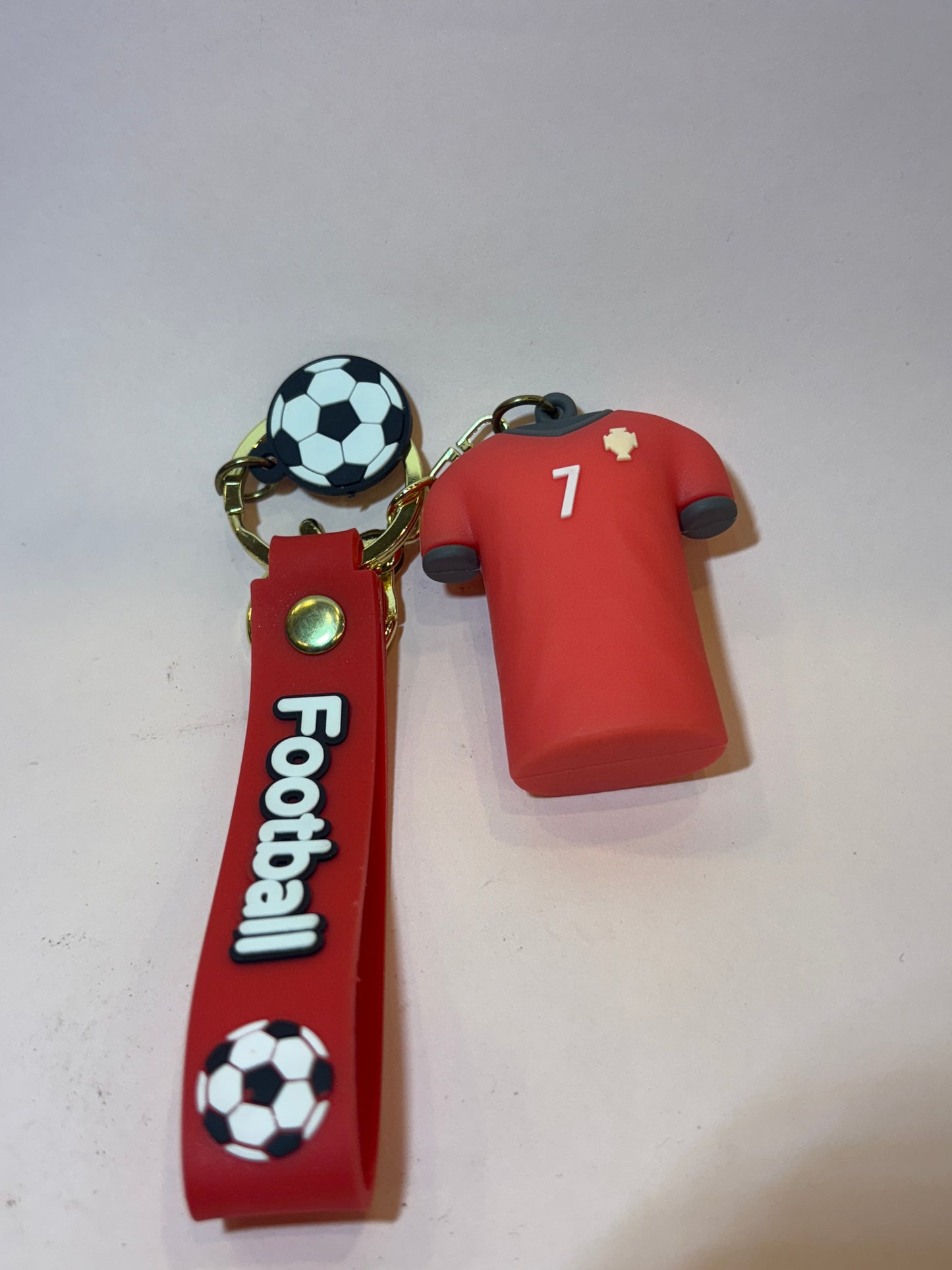 Messi & Ronaldo Jersey Keychains