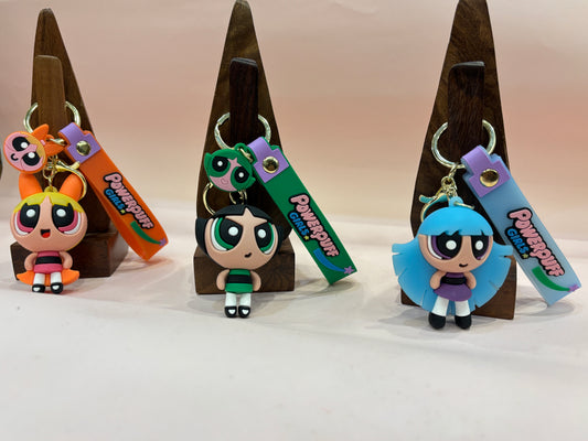 Power Puff Girls SIlicon Keychains