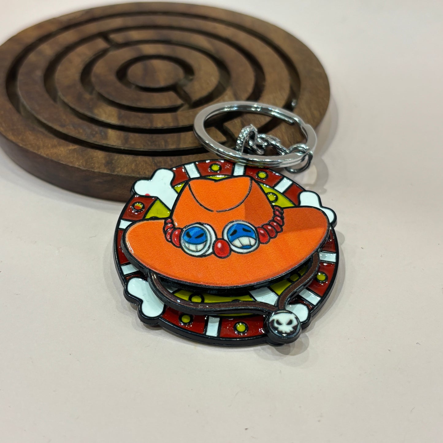 Ace Hat Spinning Keychain