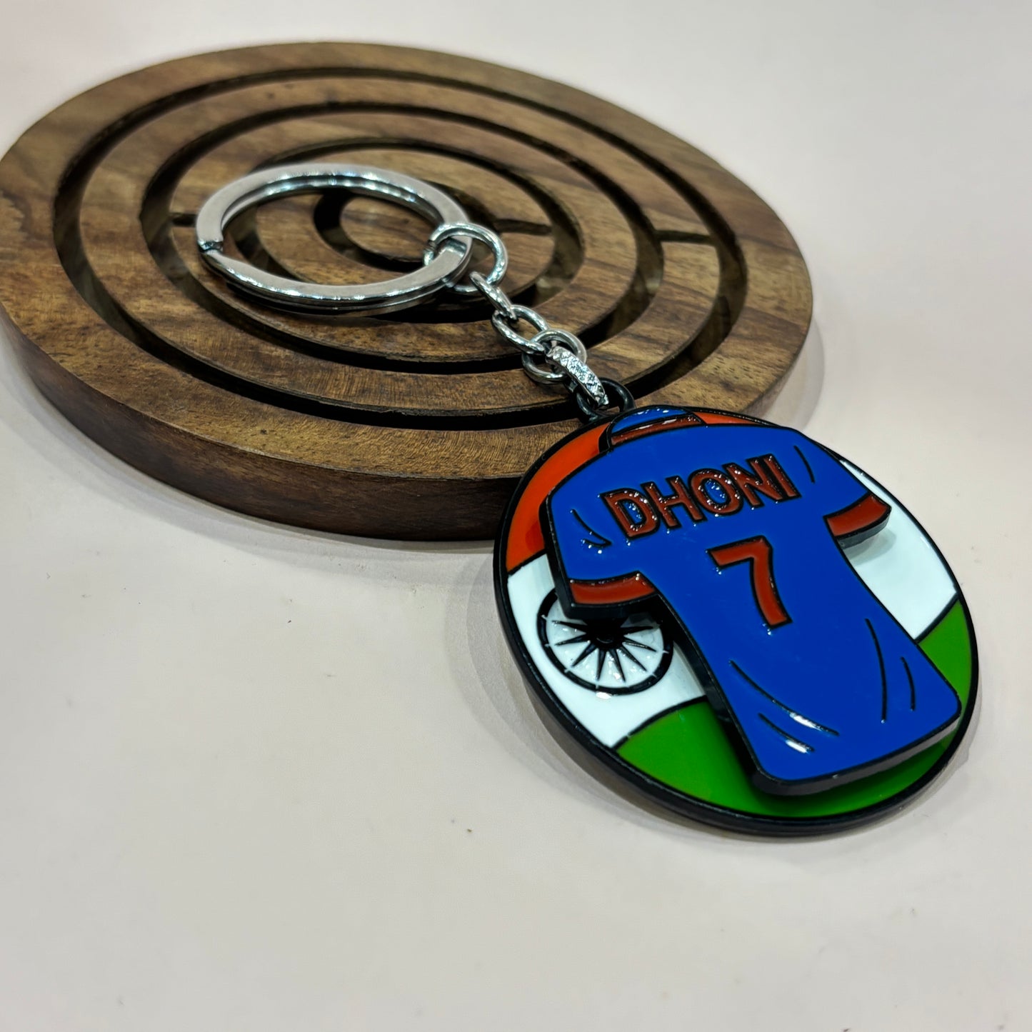Dhoni Spinning Keychain