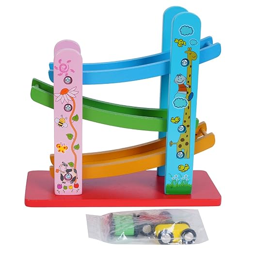 Wooden Ramp Race Track Toy Set for Kids