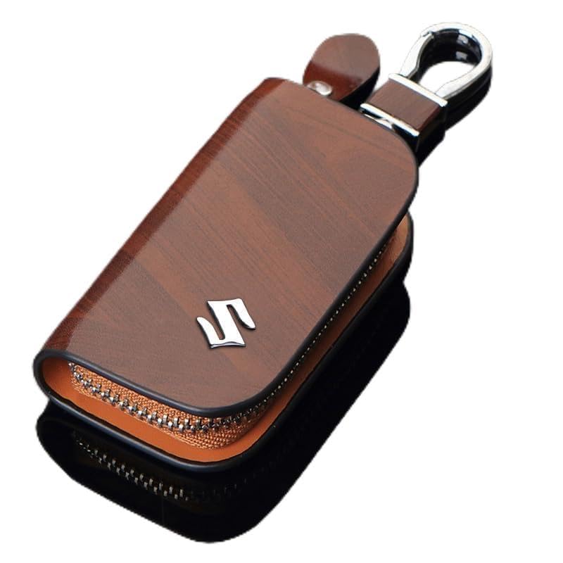 Leather Car Keyring, Brown