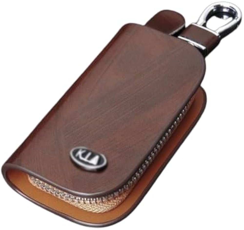 Leather Car Keyring, Brown