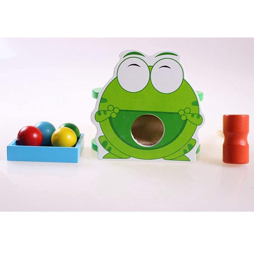 Wooden Hammer and Peg Toy Frog