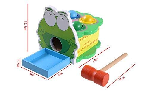 Wooden Hammer and Peg Toy Frog