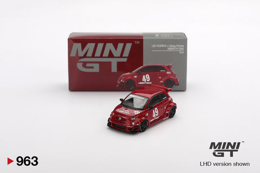MiniGT 1:64 LB-WORKS x Abas Works ABARTH 595 Red Diecast Model
