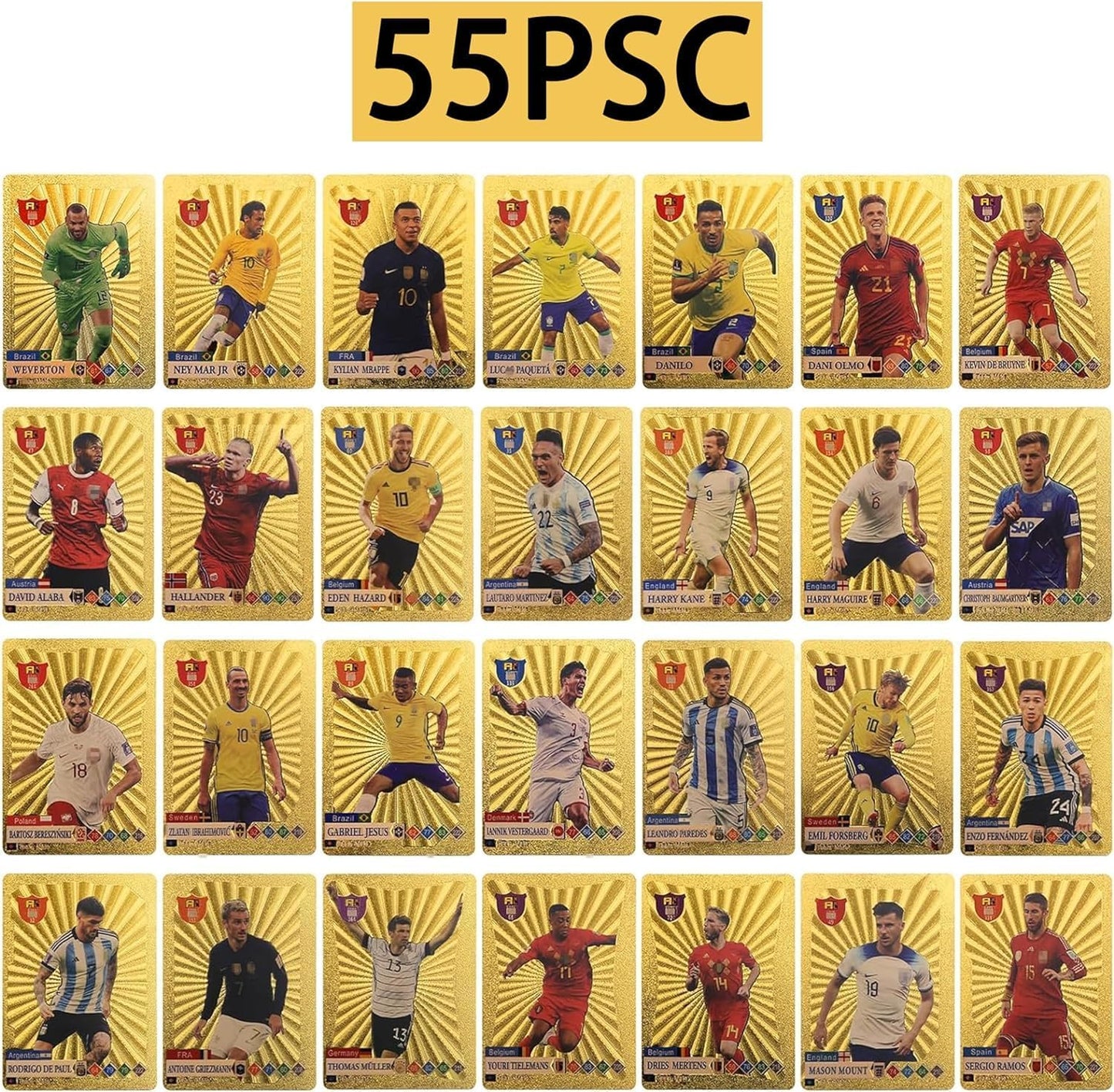 Football Star 55 Gold/Silver Cards
