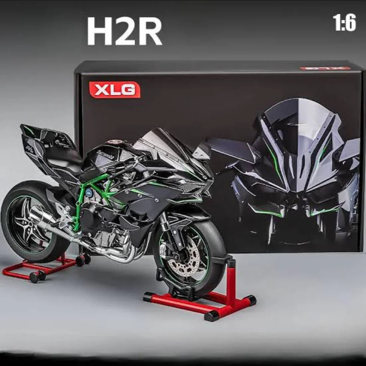 Kawasaki H2R 1:6 Scale Model (Matte Black)