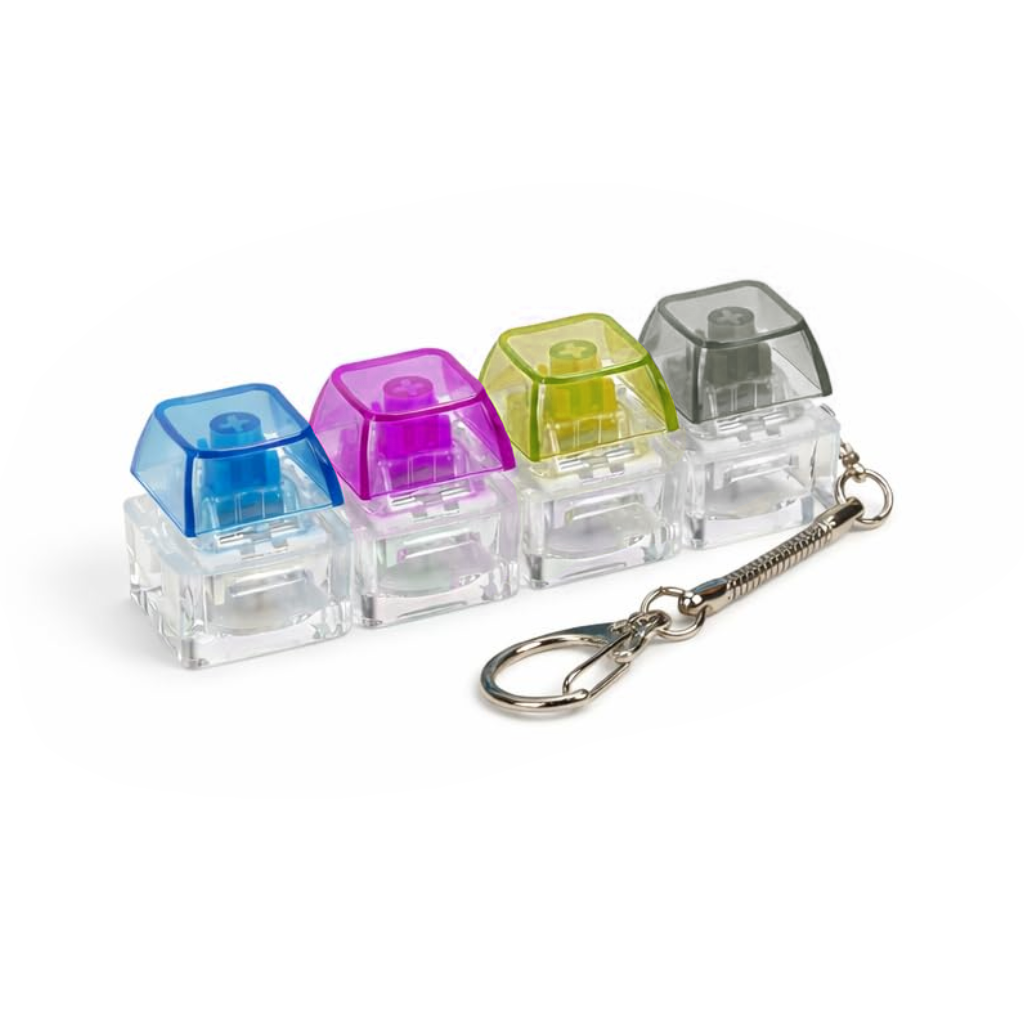 Clicky Mechanical Keyboard Fidget Keychain Charm (Blue Switch)