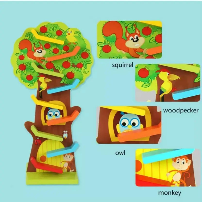 Squirrel Taxiway Kids Educational Toy Car Taxi Wooden Toy