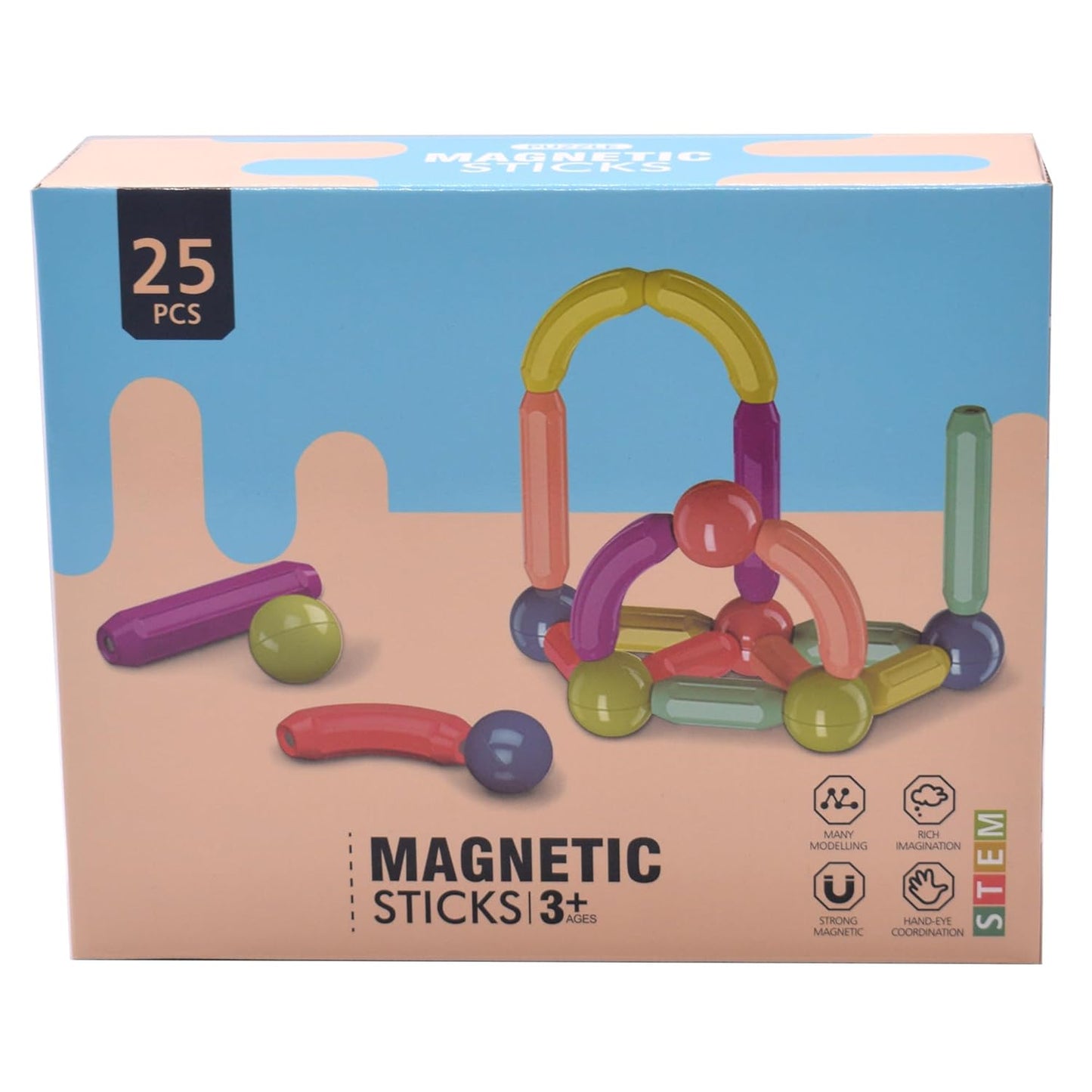 DIY STEM Magnetic Sticks 25pc