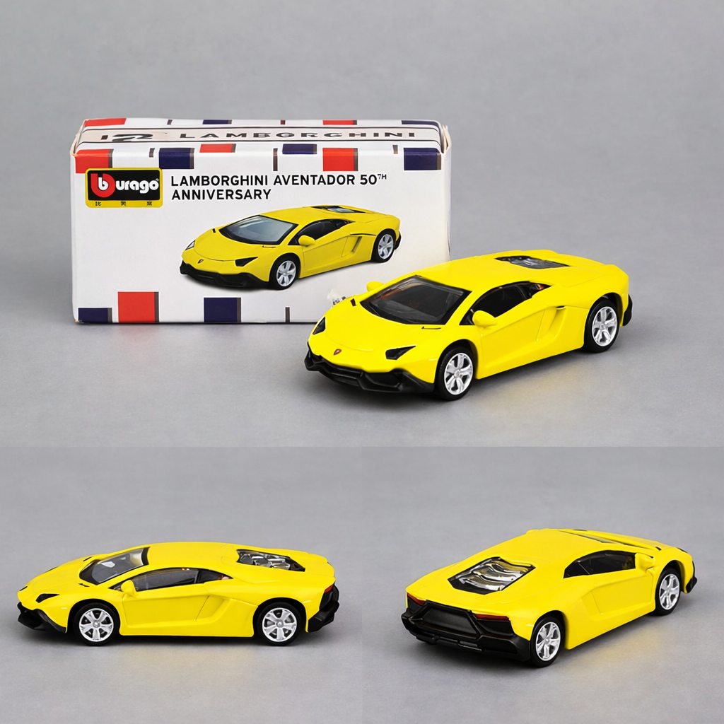 Lamborghini Aventador 50th Anniversary Official 1:64 Scale Model Car by Bburago