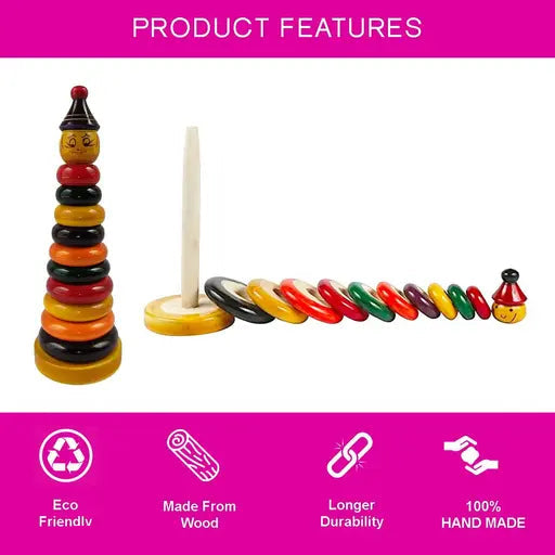 Wooden Joker Stacking/Counting Ring