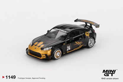 MiniGT 1:64 Toyota GR86 LB★Nation Black / Gold Diecast Model