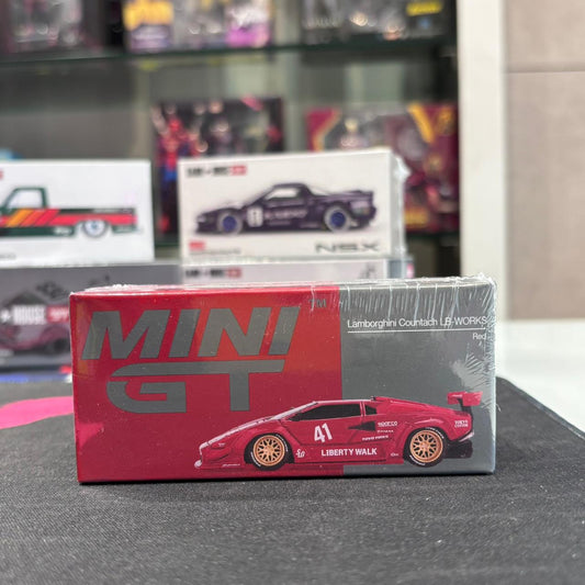 MiniGT 1:64 Lamborghini Countach LB-WORKS Red Diecast Model