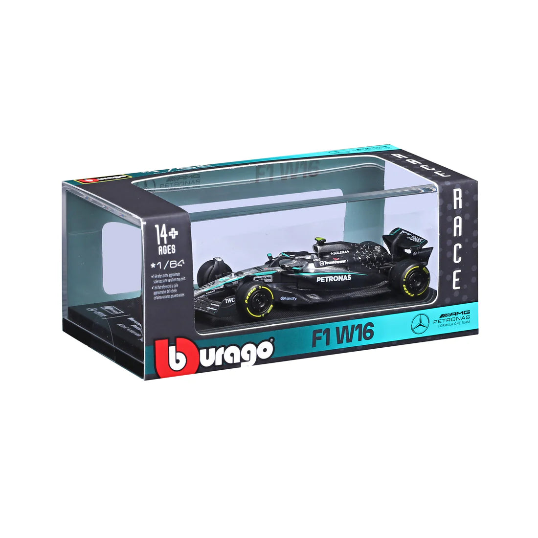Bburago 1:64 Mercedes-AMG F1 W16 Diecast Model