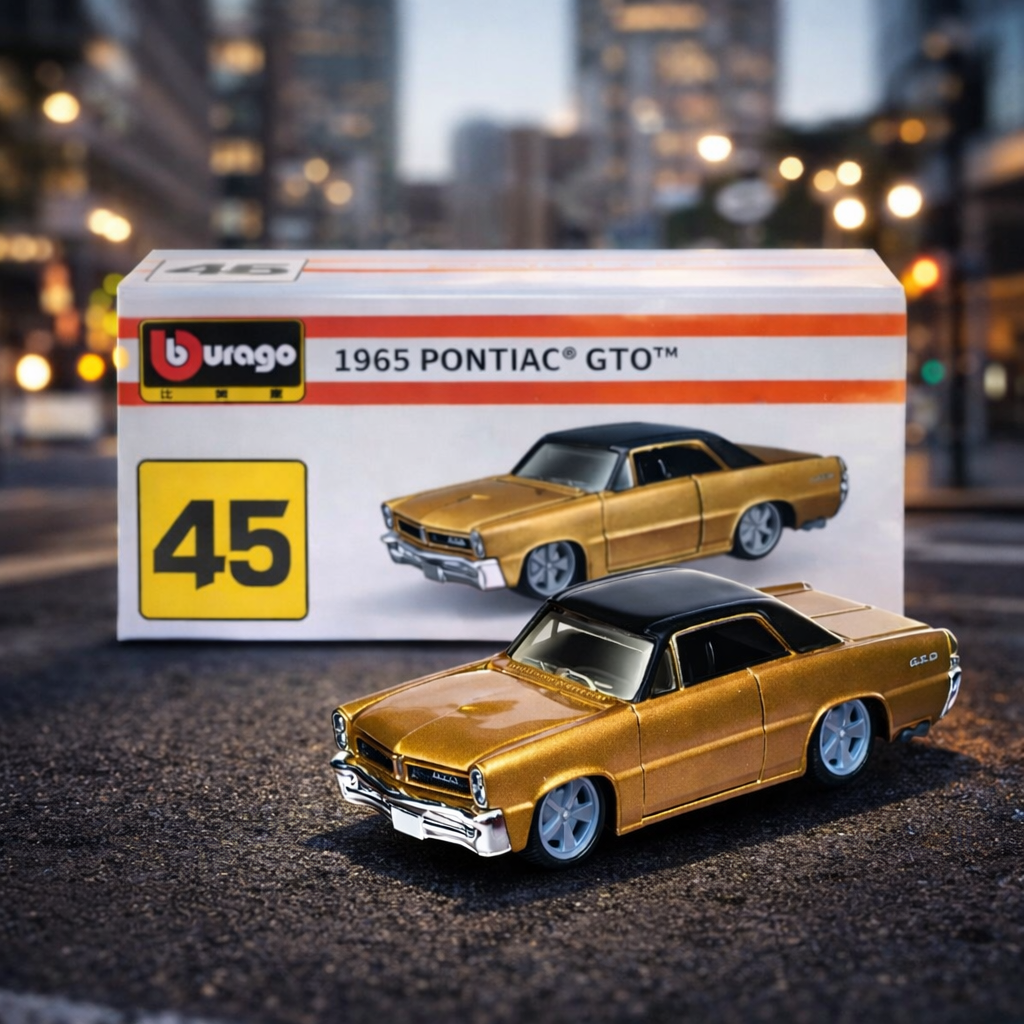 1965 Pontiac GTO Offcial 1:64 Scale Model Car by Bburago