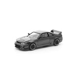 Pop Race Nissan Skyline GT-R R33 Dark Chrome Series 1:64 Scale Diecast Model Car