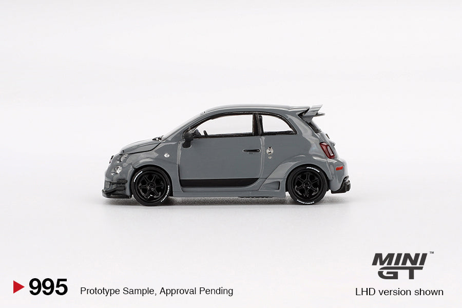 MiniGT 1:64 Abarth 595 LB-WORKS x Abas Works Grey Diecast Model