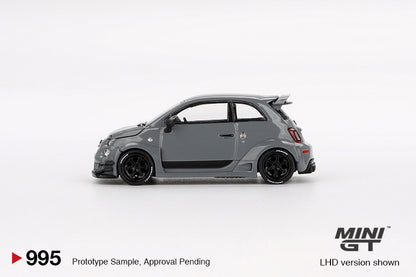 MiniGT 1:64 Abarth 595 LB-WORKS x Abas Works Grey Diecast Model