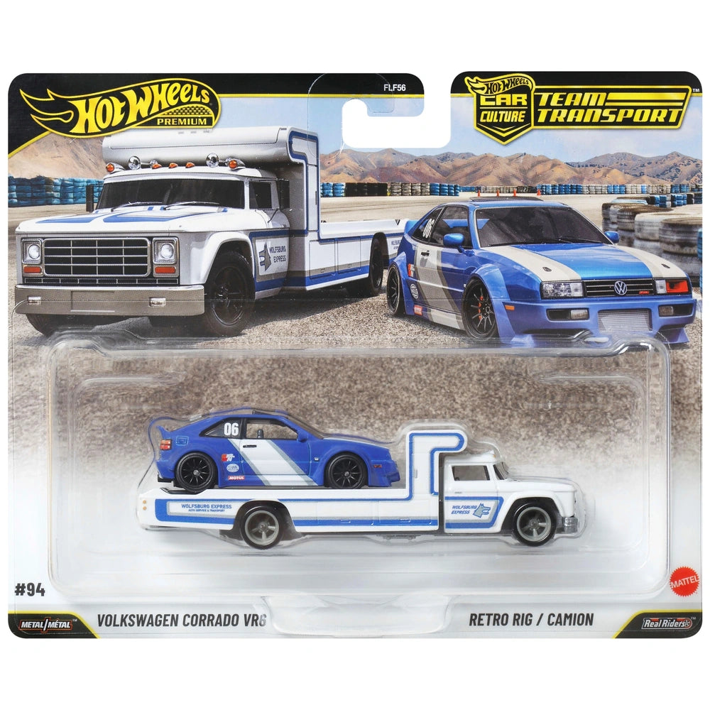 Hot Wheels Team Transport Volkswagen Corrado VR6 & Retro Rig