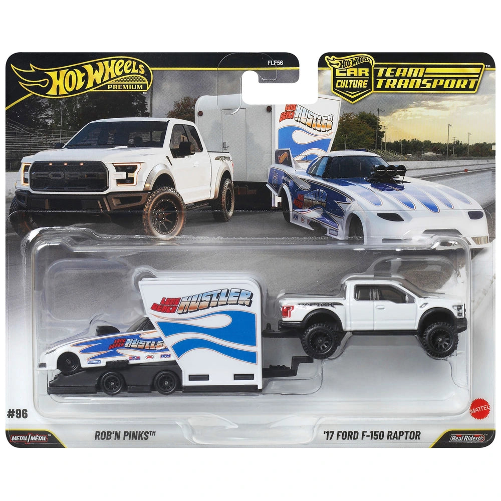 Hot Wheels Team Transport Rob'n Pinks & '17 Ford F-150 Raptor
