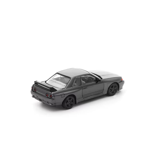 Pop Race Nissan Skyline GT-R R32 Dark Chrome Series 1:64 Scale Diecast Model Car