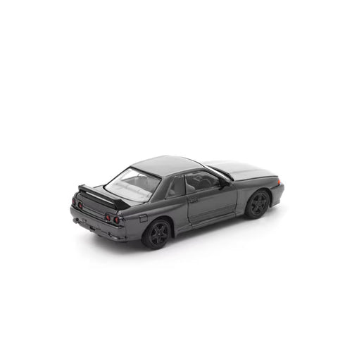 Pop Race Nissan Skyline GT-R R32 Dark Chrome Series 1:64 Scale Diecast Model Car