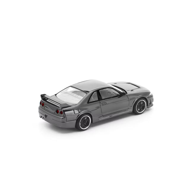 Pop Race Nissan Skyline GT-R R33 Dark Chrome Series 1:64 Scale Diecast Model Car