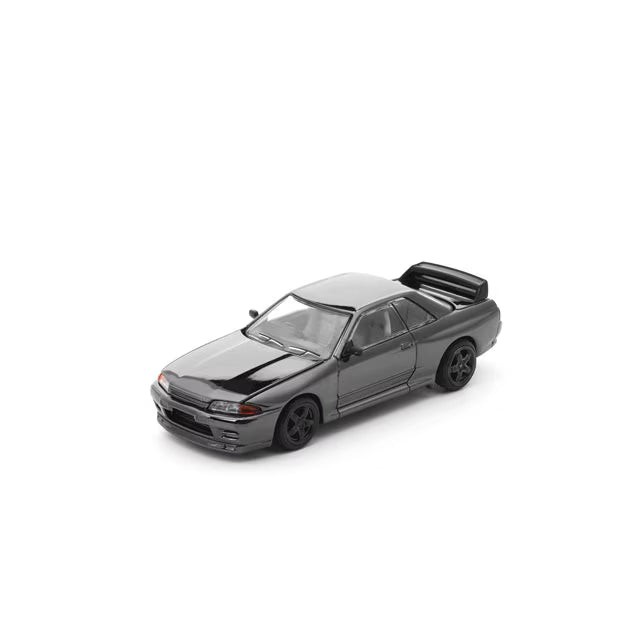Pop Race Nissan Skyline GT-R R32 Dark Chrome Series 1:64 Scale Diecast Model Car