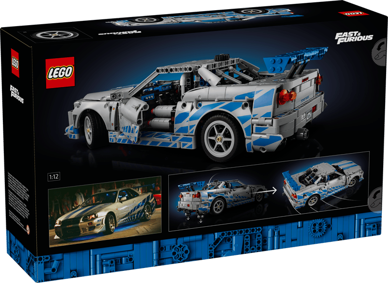 Lego Technic 2 Fast 2 Furious Nissan Skyline GT-R (R34) Race Car Model Kit