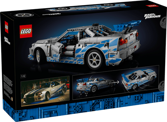 Lego Technic 2 Fast 2 Furious Nissan Skyline GT-R (R34) Race Car Model Kit