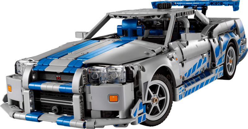 Lego Technic 2 Fast 2 Furious Nissan Skyline GT-R (R34) Race Car Model Kit