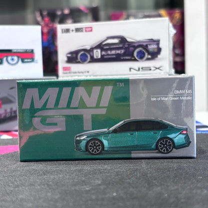 MiniGT 1:64 BMW M5 Isle of Man Green Metallic Diecast Model