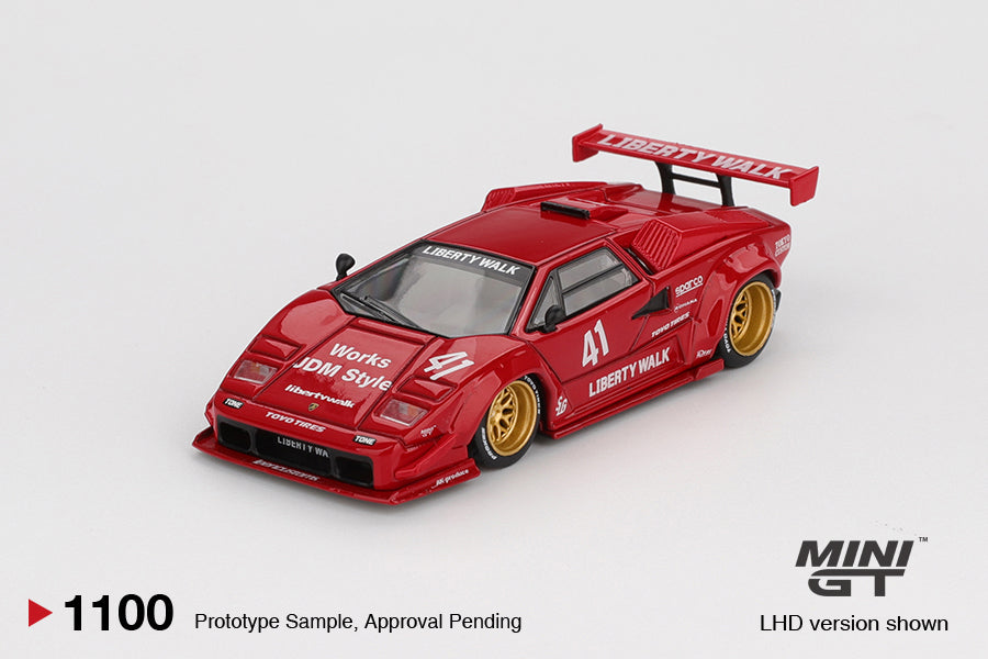 MiniGT 1:64 Lamborghini Countach LB-WORKS Red Diecast Model