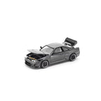Pop Race Nissan Skyline GT-R R33 Dark Chrome Series 1:64 Scale Diecast Model Car