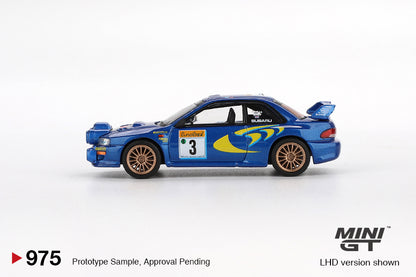 MiniGT 1:64 Subaru Impreza WRC98 1998 Rally Monte-Carlo 3rd Place #3 Diecast Model