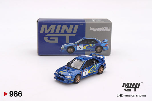 MiniGT 1:64 Subaru Impreza WRC98 1998 Rally Monte-Carlo 3rd Place #3 Diecast Model