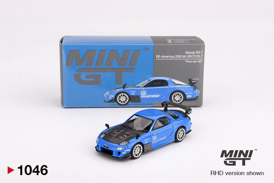 MiniGT 1:64 Mazda RX-7 RE-Amemiya 20B NA 3ROTOR-7 “Ama-san Go” Diecast Model