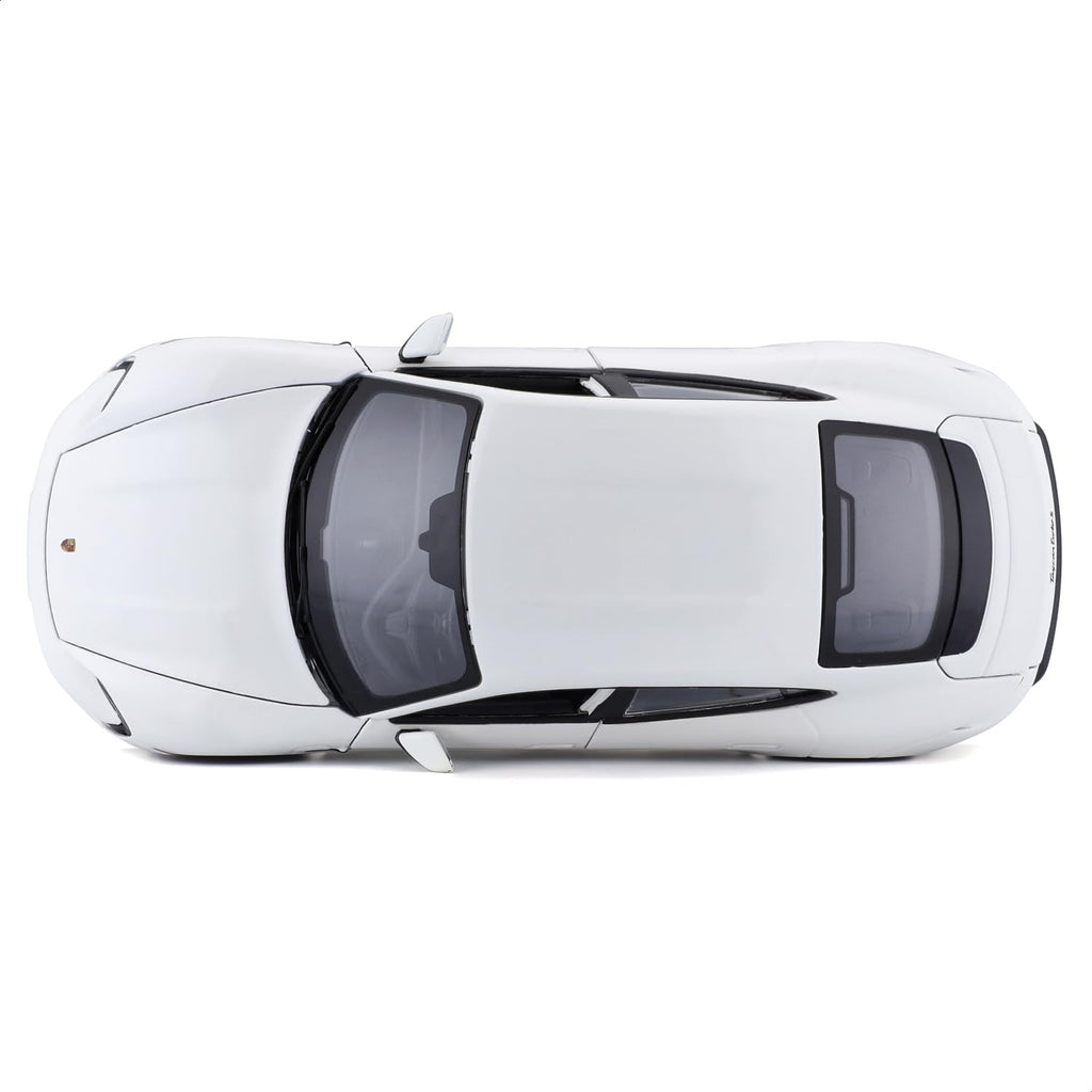 Bburago Porsche Taycan Turbo S White 1:24 Scale Diecast Model