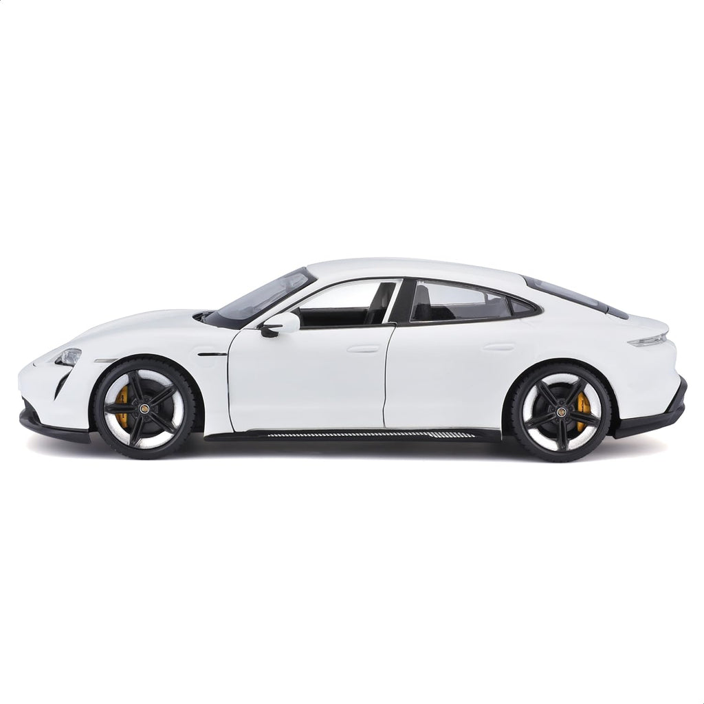 Bburago Porsche Taycan Turbo S White 1:24 Scale Diecast Model