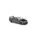 Pop Race Nissan Skyline GT-R R33 Dark Chrome Series 1:64 Scale Diecast Model Car