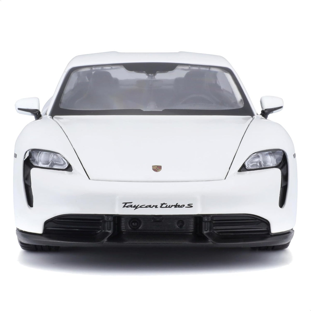 Bburago Porsche Taycan Turbo S White 1:24 Scale Diecast Model