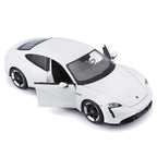 Bburago Porsche Taycan Turbo S White 1:24 Scale Diecast Model